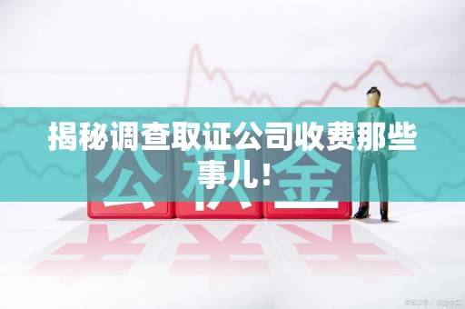 石狮揭秘调查取证公司收费那些事儿！