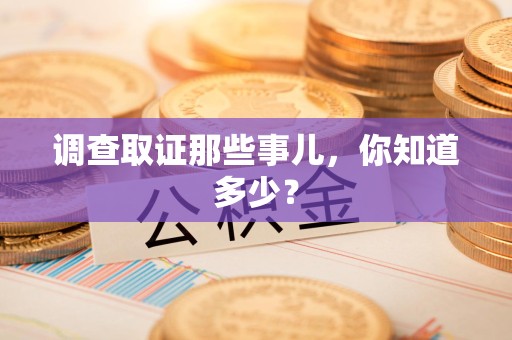 石狮调查取证那些事儿，你知道多少？