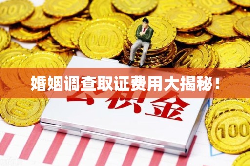 石狮婚姻调查取证费用大揭秘！
