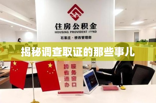 石狮揭秘调查取证的那些事儿