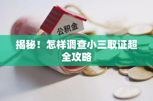石狮揭秘！怎样调查小三取证超全攻略