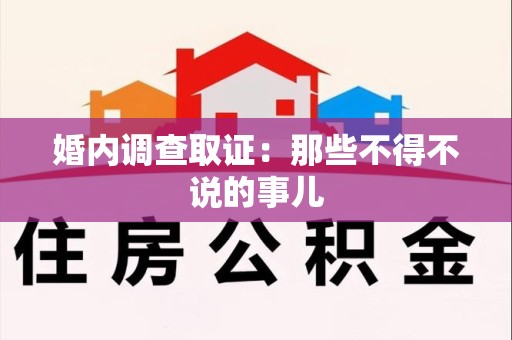 石狮婚内调查取证：那些不得不说的事儿