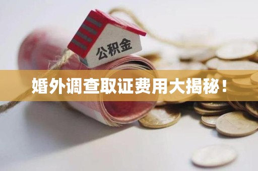 石狮婚外调查取证费用大揭秘！