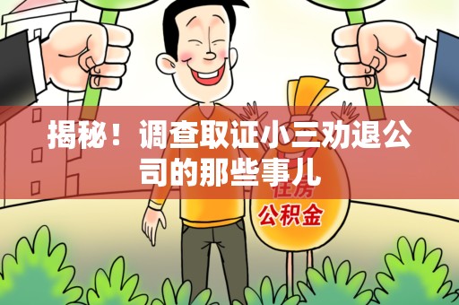 石狮揭秘！调查取证小三劝退公司的那些事儿