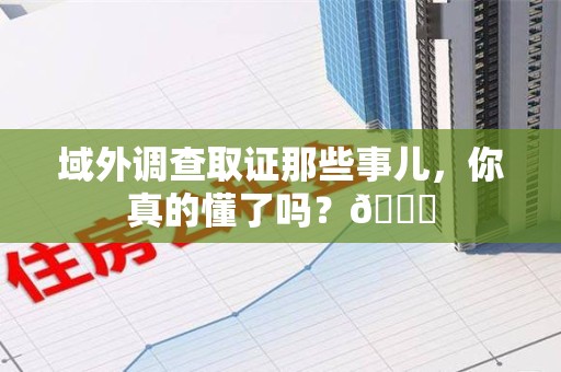 石狮域外调查取证那些事儿，你真的懂了吗？😎