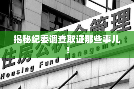 石狮揭秘纪委调查取证那些事儿！