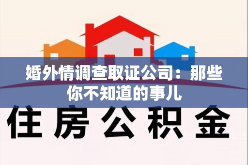 石狮婚外情调查取证公司：那些你不知道的事儿