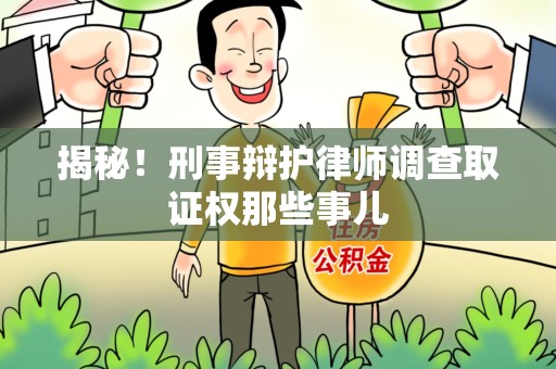 石狮揭秘！刑事辩护律师调查取证权那些事儿